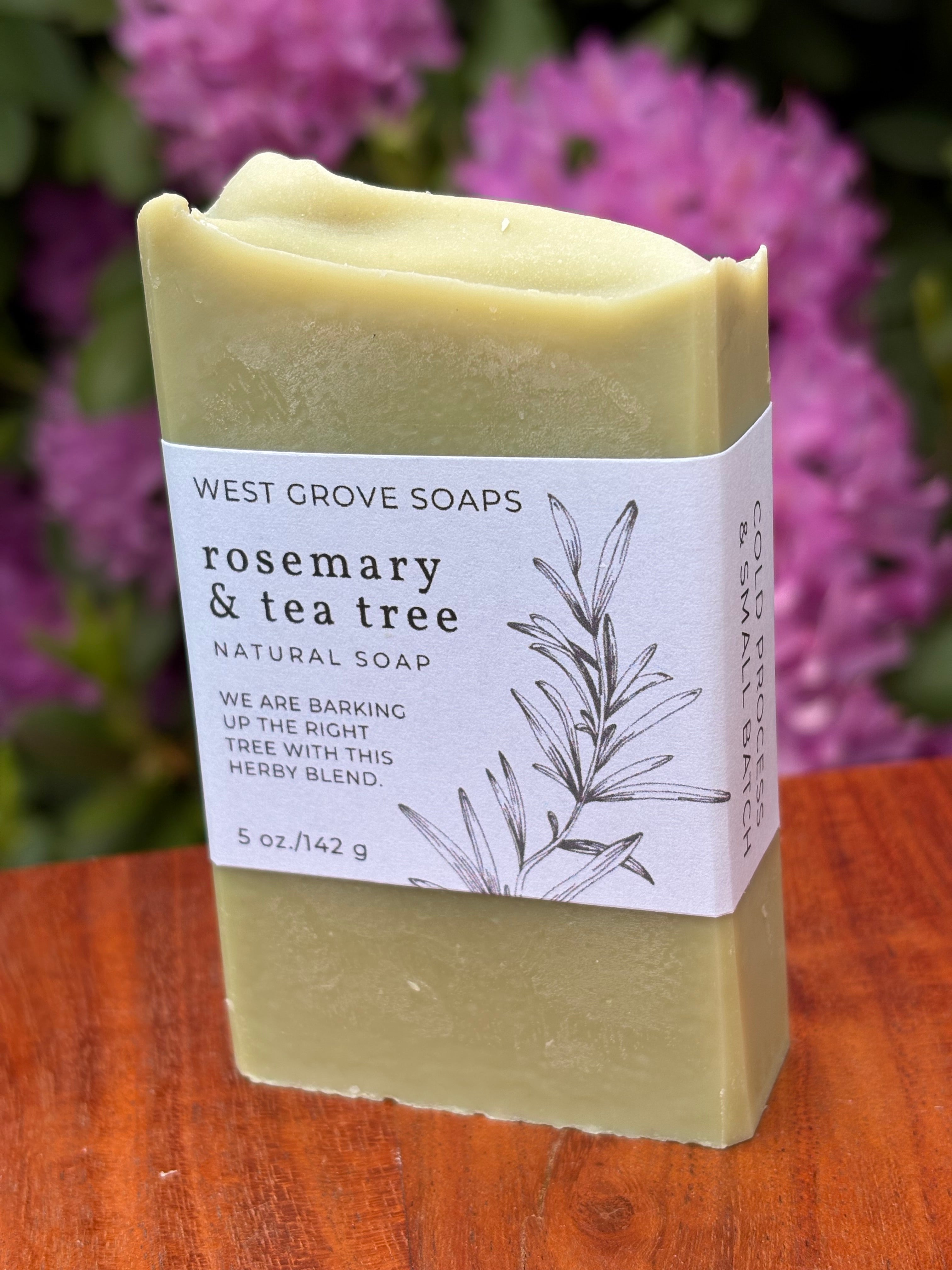 Rosemary & Tea Tree 5 oz Bar Soap - Signature Suds Collection - Plant-Based