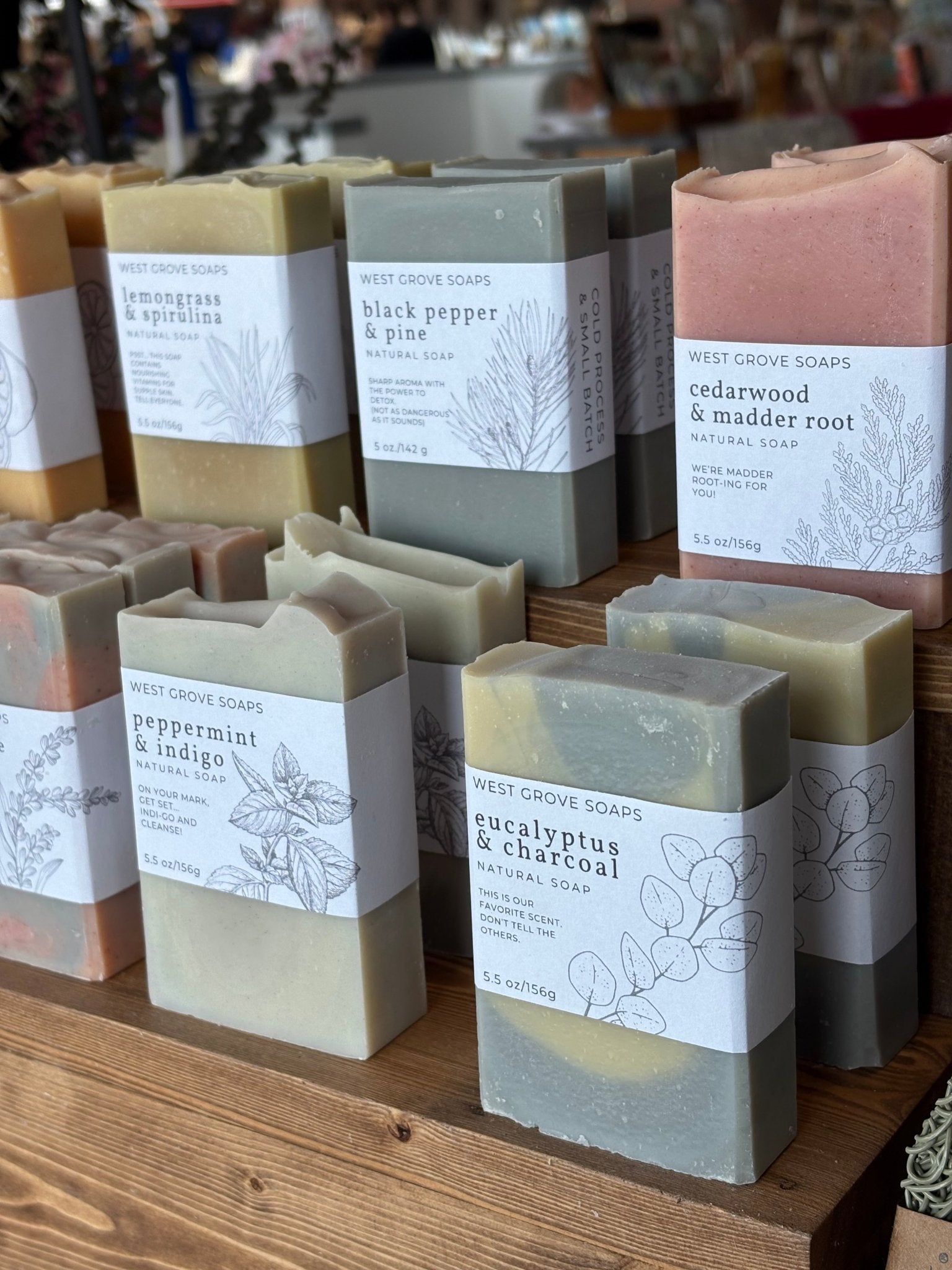 Eucalyptus & Charcoal 5 oz Bar Soap - Signature Suds Collection - West Grove Soaps
