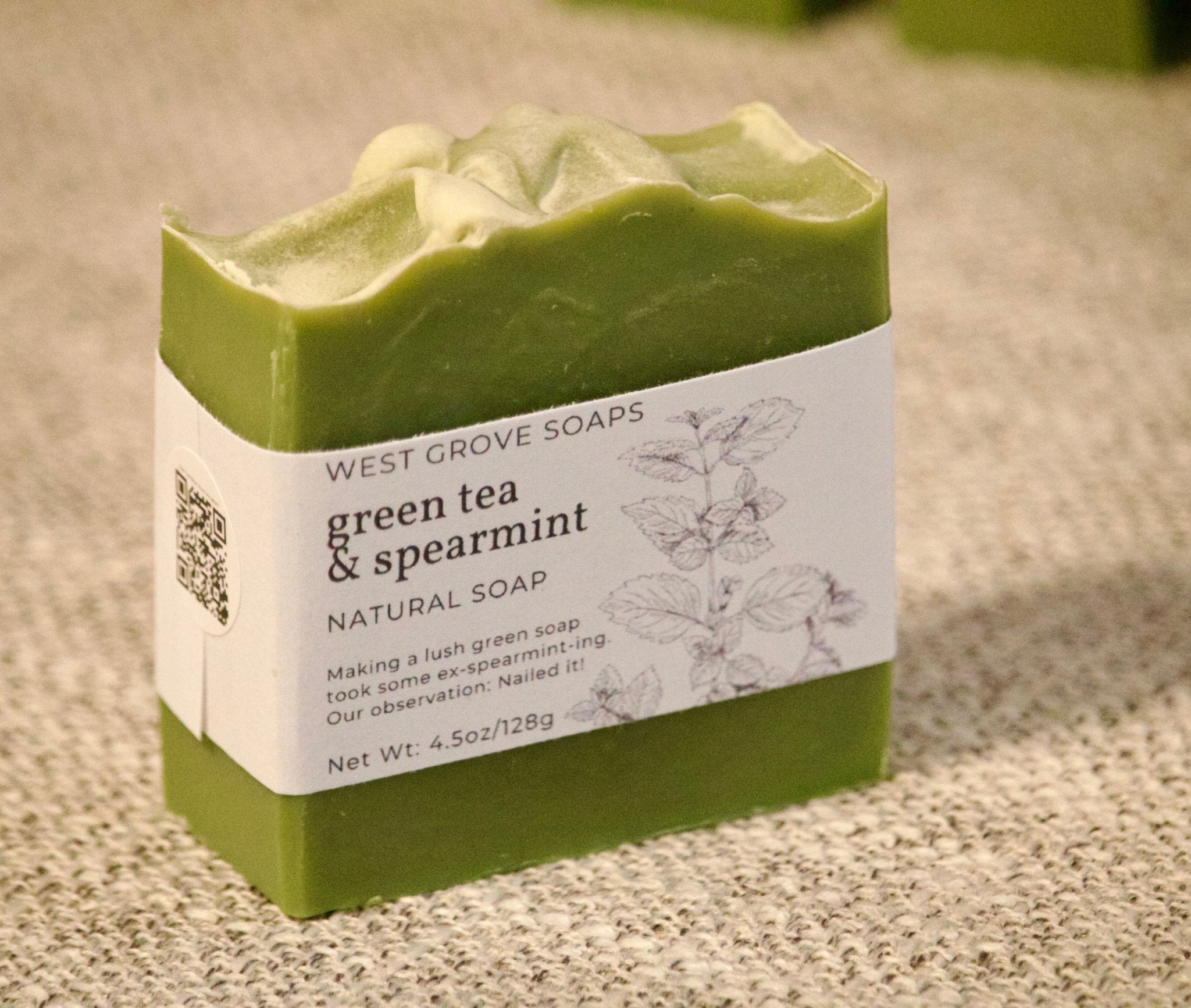 Green Tea & Spearmint - Spring Seasonal Bar Soap - West Grove Soaps
