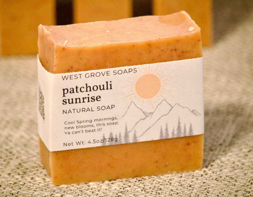 Patchouli Sunrise - Spring Seasonal Bar Soap - West Grove Soaps