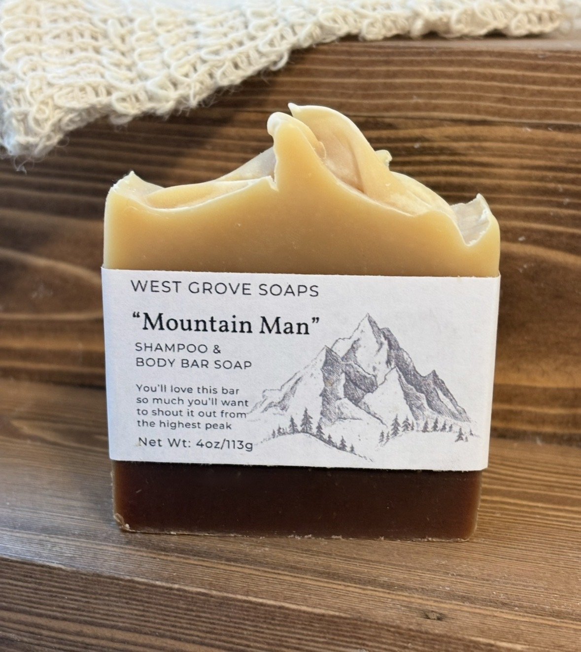 Shampoo & Body Bar Soap - "Mountain Man" - West Grove Soaps